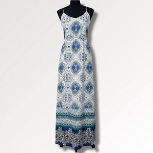 Skies Are Blue Lyna Spaghetti Strap Maxi Dress Size XS Women’s Paisley Floral